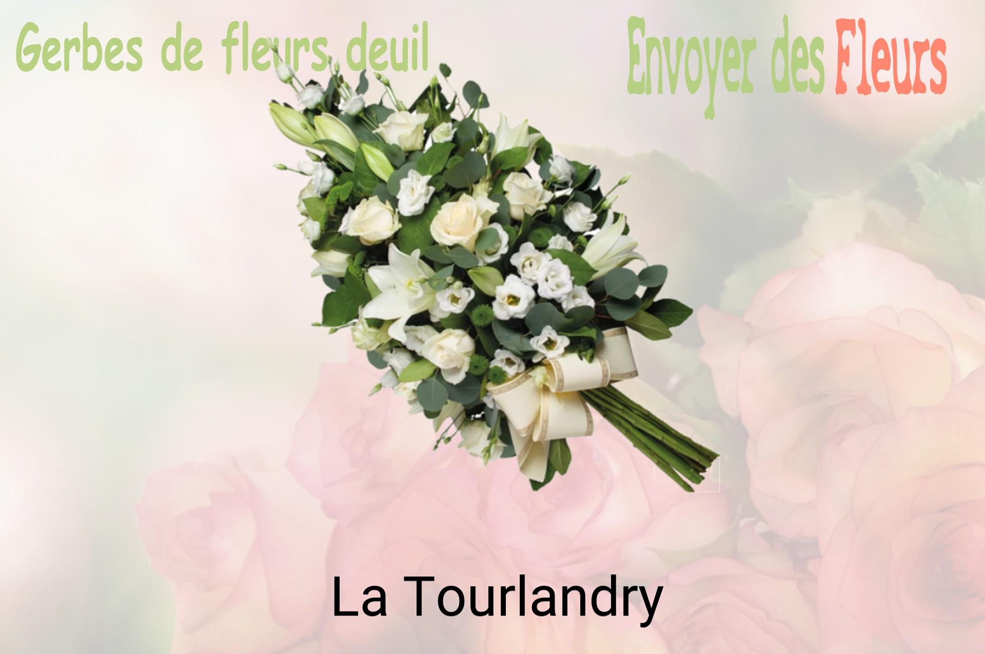 Gerbe de fleurs de deuil livrée à La Tourlandry